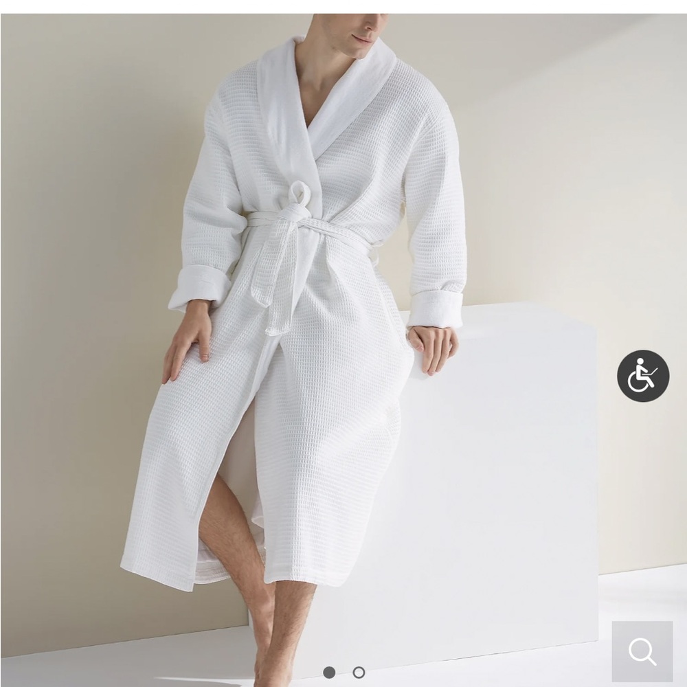 Kassatex White Waffle Robe